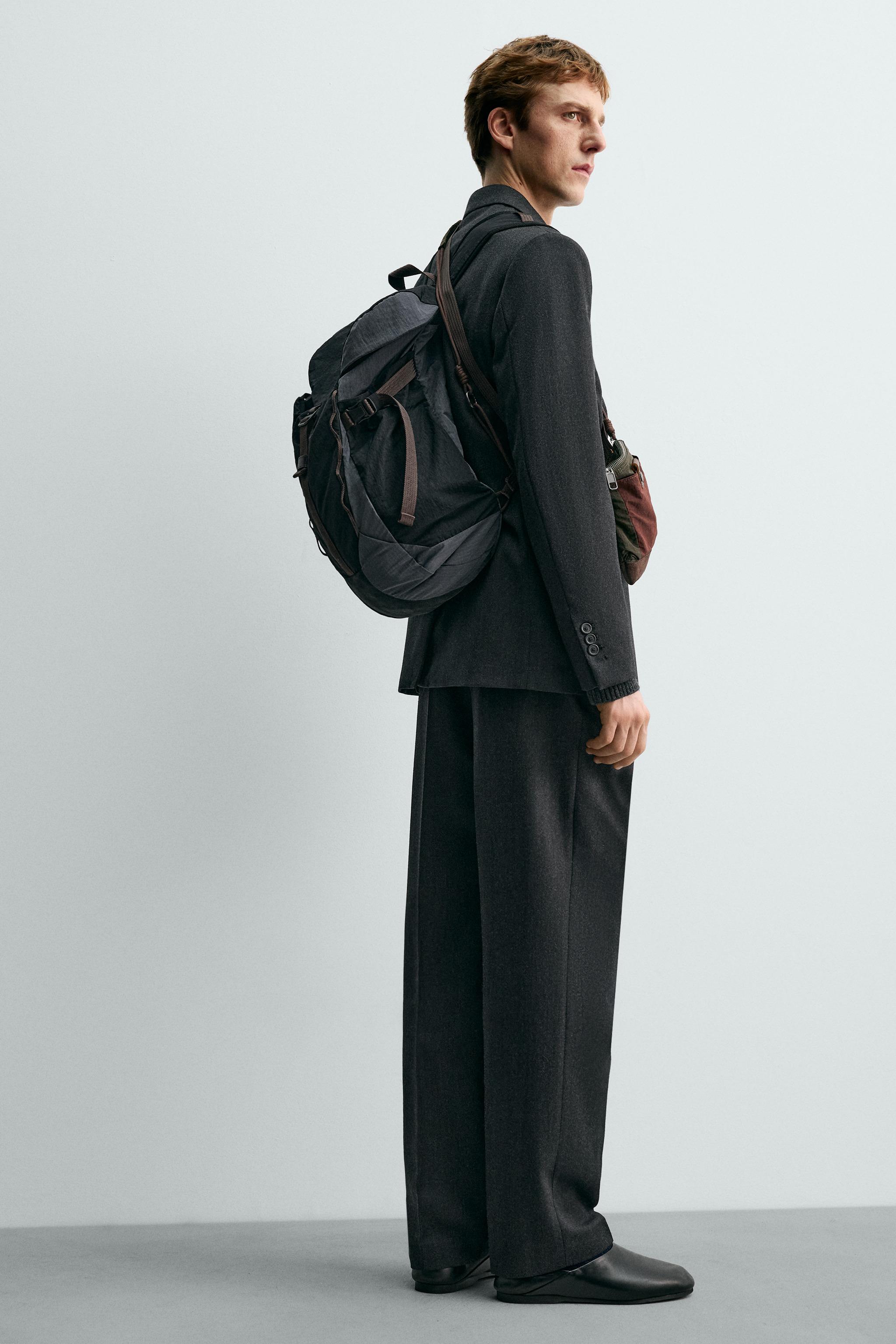 TECHNICAL BACKPACK WITH LEATHER DETAILS AARON LEVINE X ZARA
